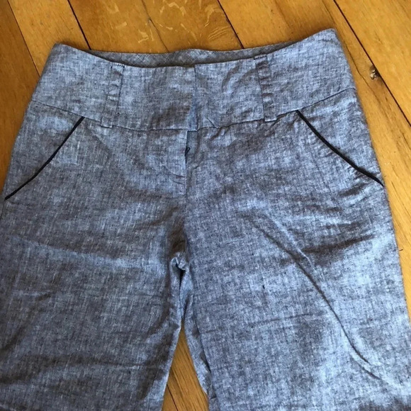 Brown linen wide leg pants Junior size 7 - Picture 3 of 5